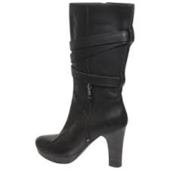 UGG Jardin Black Heeled Boots Timeless Elegance Size 10 - Picture 1 of 10